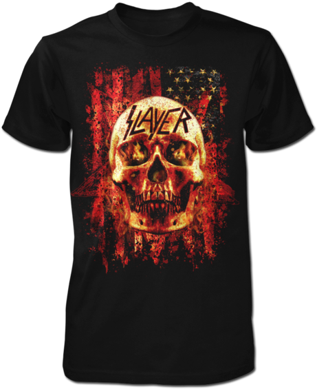 Slayer Band Skull Graphic T Shirt PNG Image