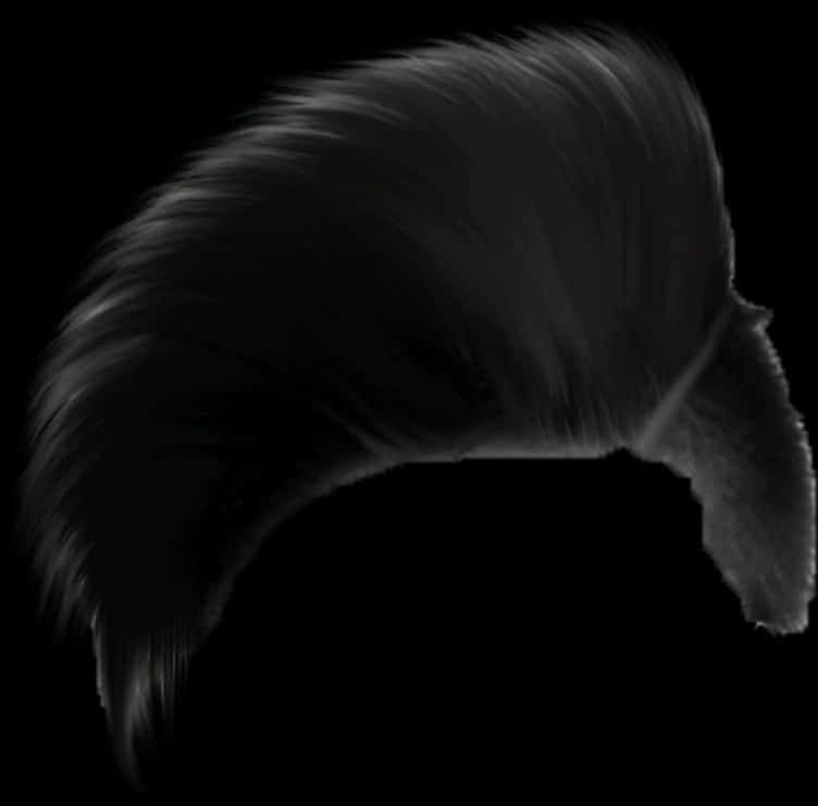 Sleek_ Black_ Hair_ Sweep PNG Image