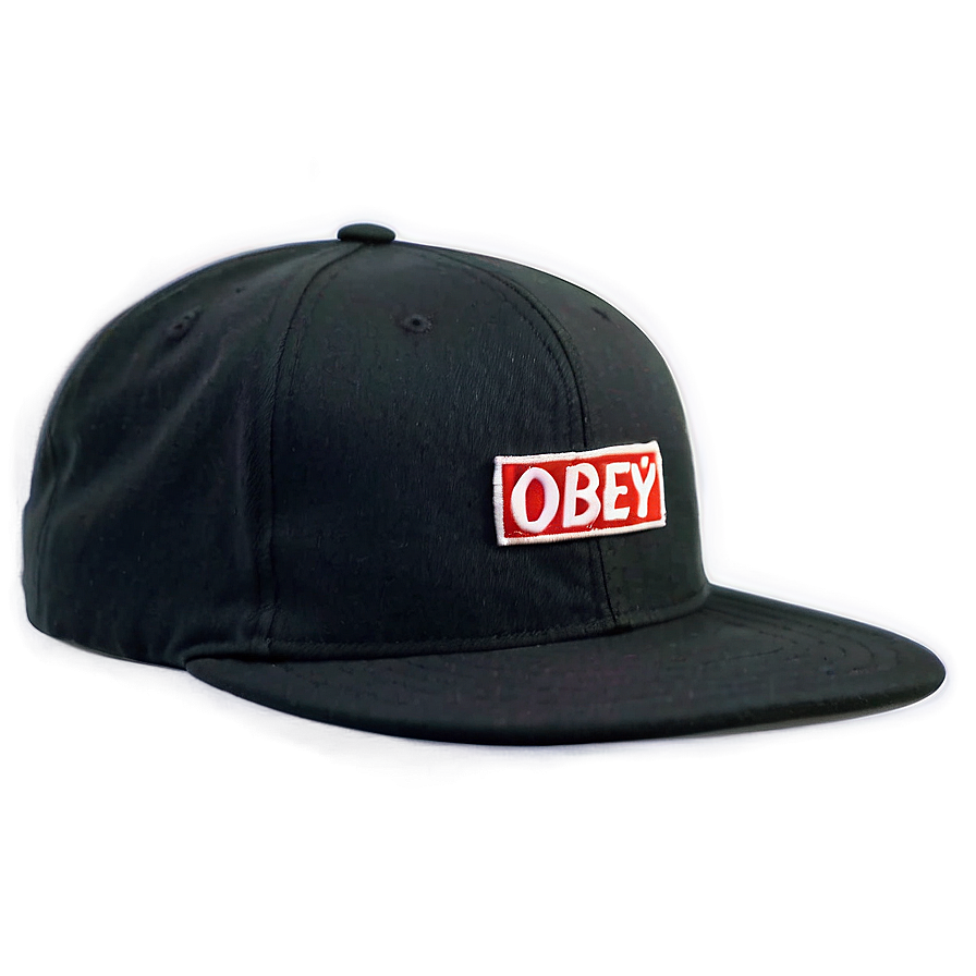 Sleek Black Obey Hat Png Bjn PNG Image