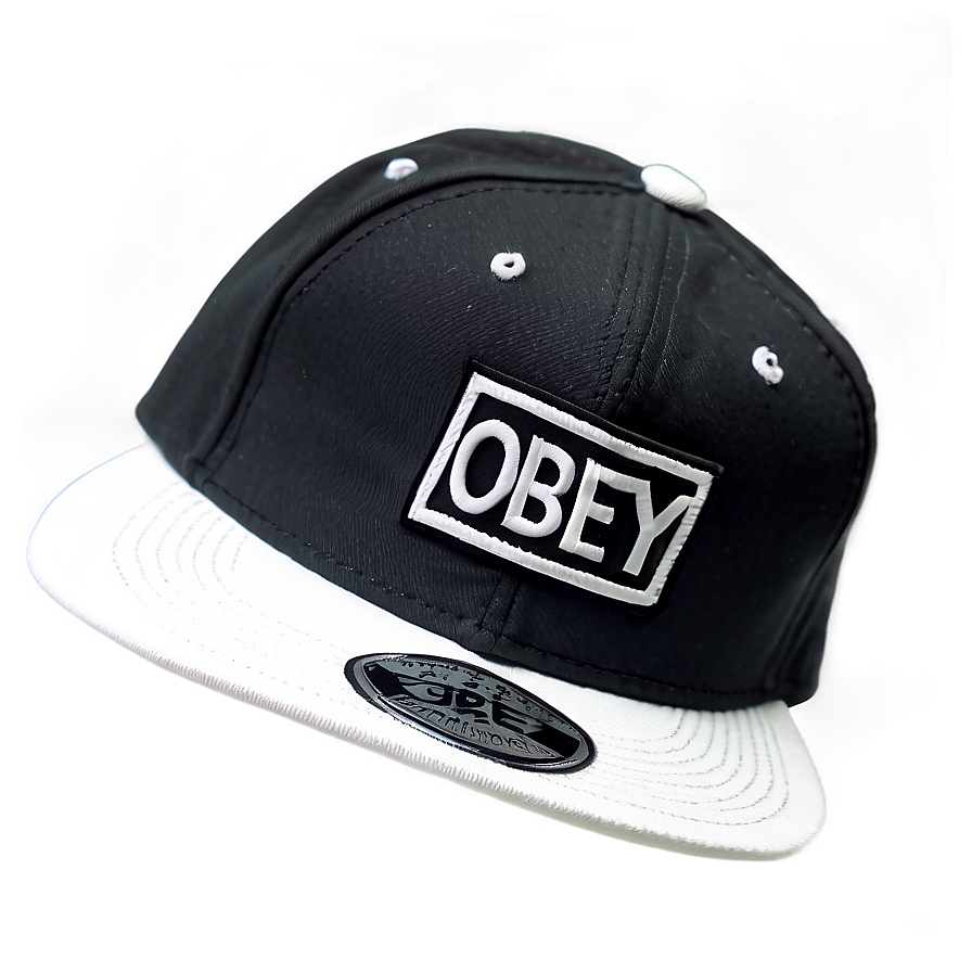 Sleek Black Obey Hat Png Rpq20 PNG Image