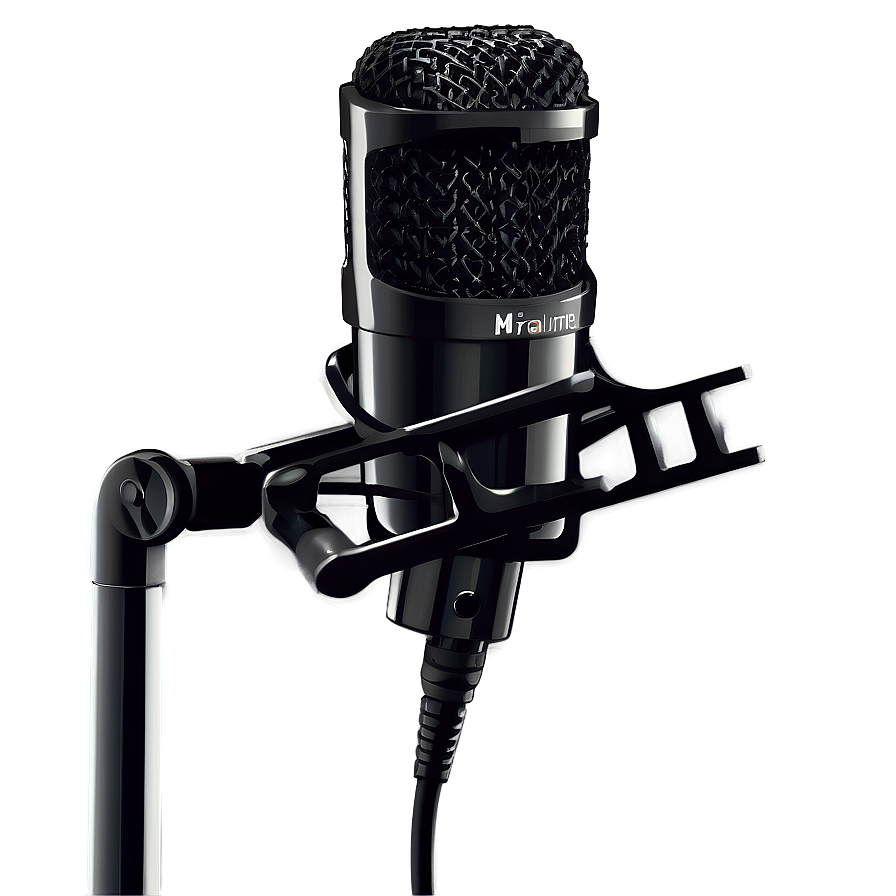 Sleek Black Podcasting Mic Png Yxm PNG Image