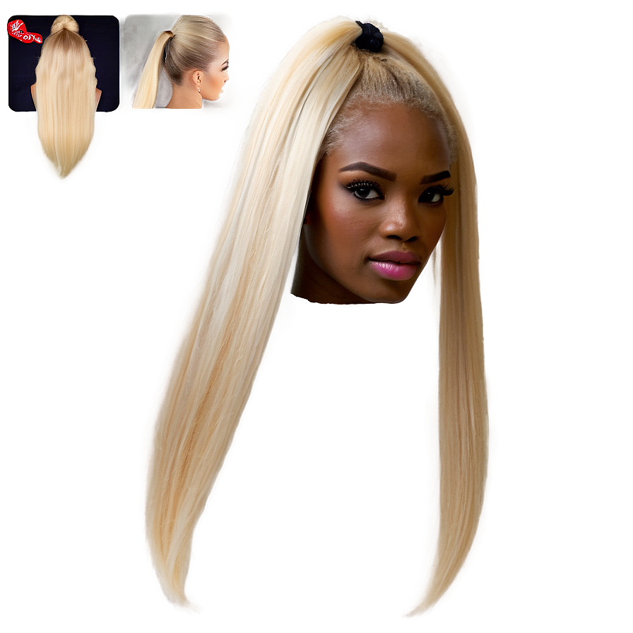 Sleek Blonde Ponytail Png 30 PNG Image