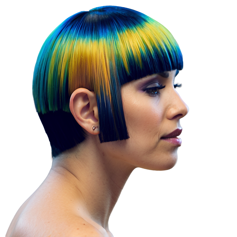 Sleek Bowl Haircut Design Png Ipt PNG Image