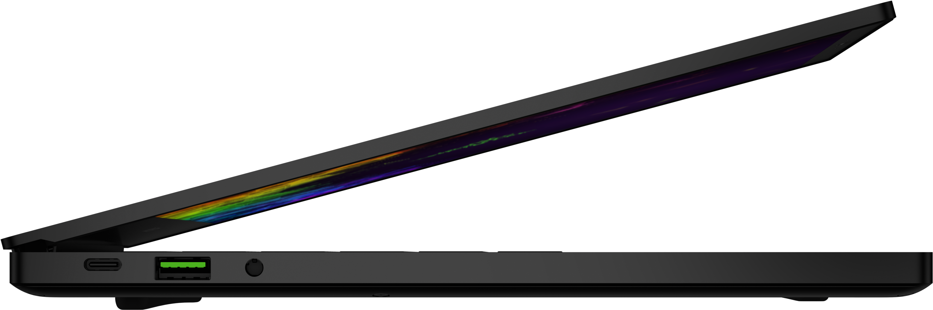 Sleek Gaming Laptop Profile View PNG Image