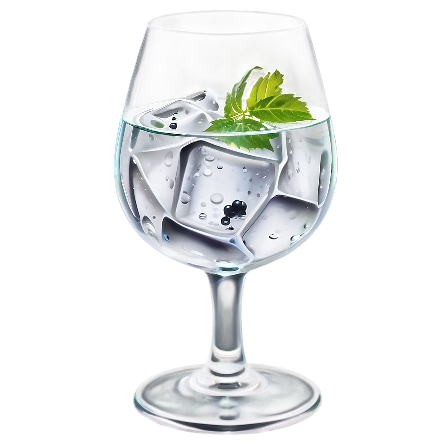 Sleek Gin Tonic Glass Png 61 PNG Image