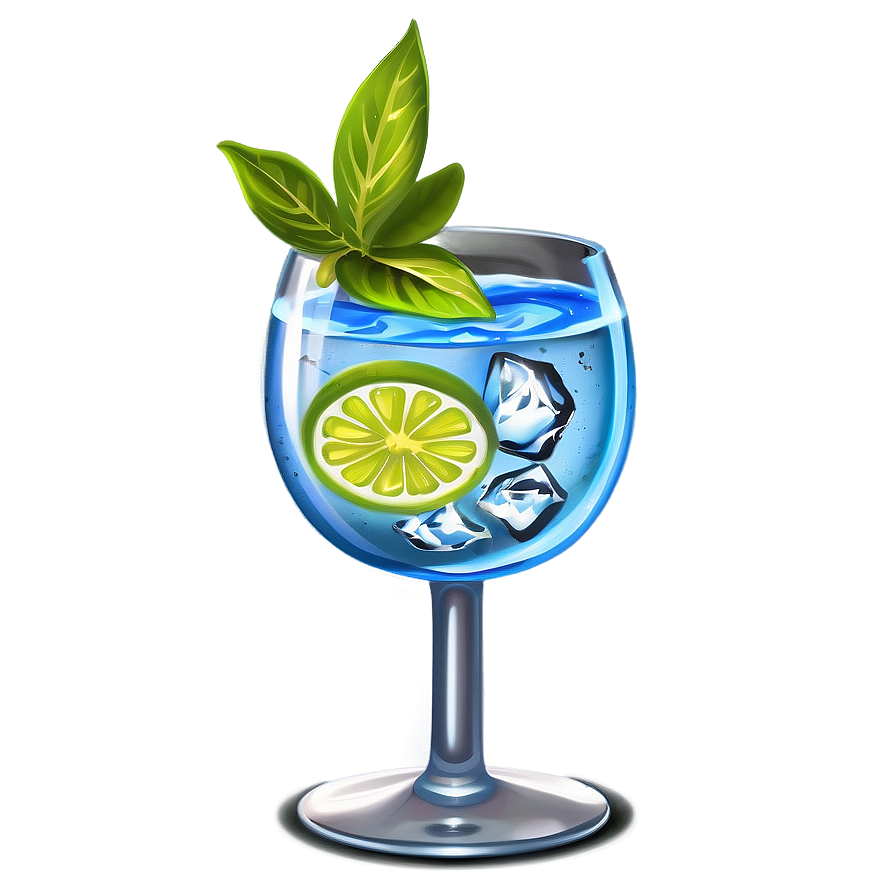 Sleek Gin Tonic Glass Png Dfn34 PNG Image