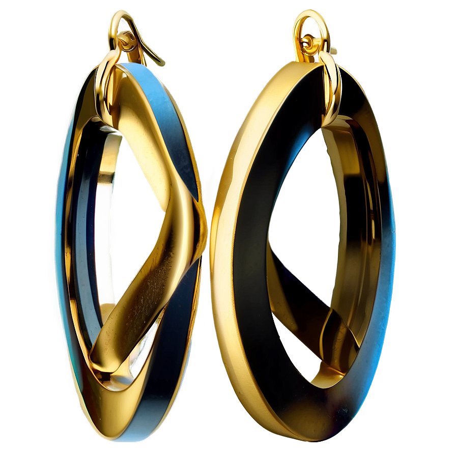 Sleek Gold Infinity Earrings Png Twy51 PNG Image