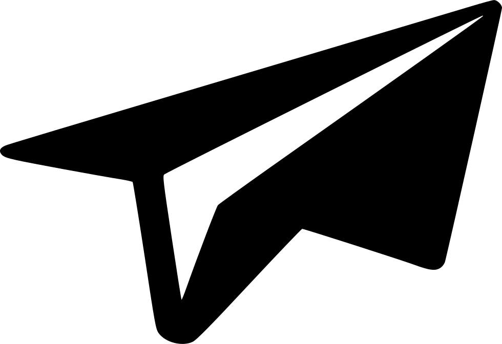 Sleek Paper Plane Silhouette PNG Image