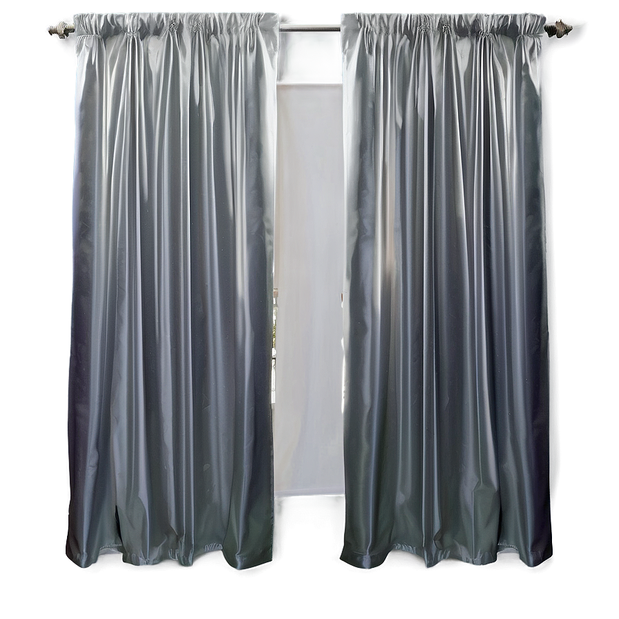 Sleek Silver Curtain Png Qll PNG Image