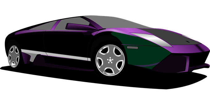 Sleek Sports Car Illustration PNG Image