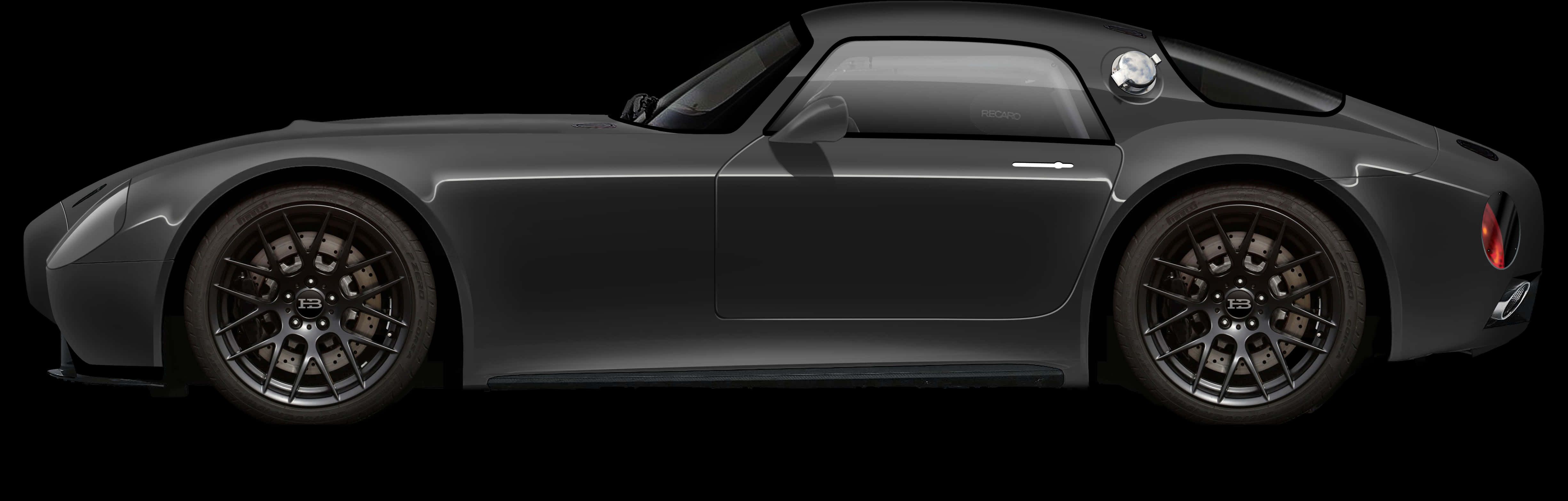 Sleek Sports Car Side View PNG Image