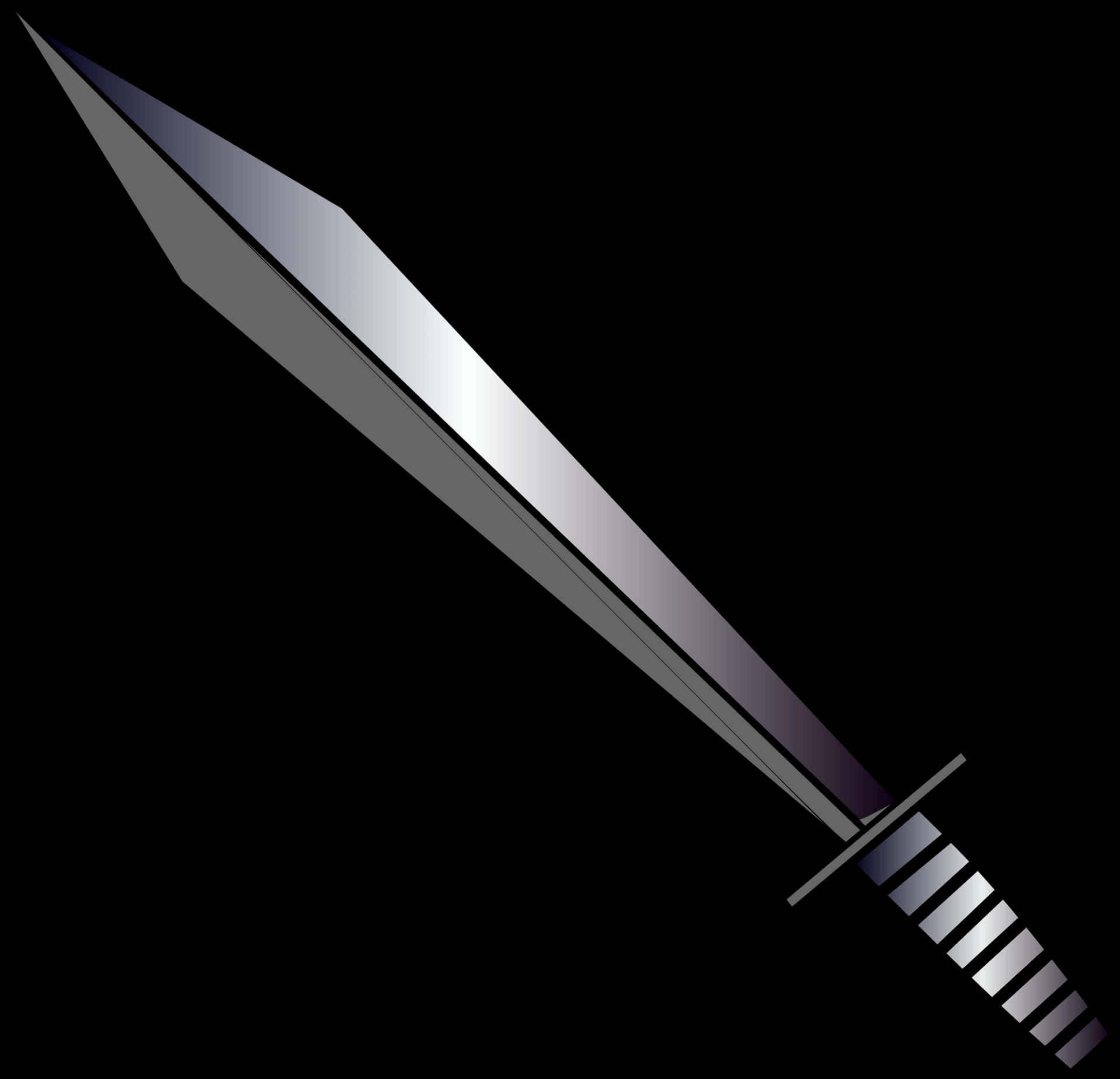 Sleek Steel Sword Illustration PNG Image