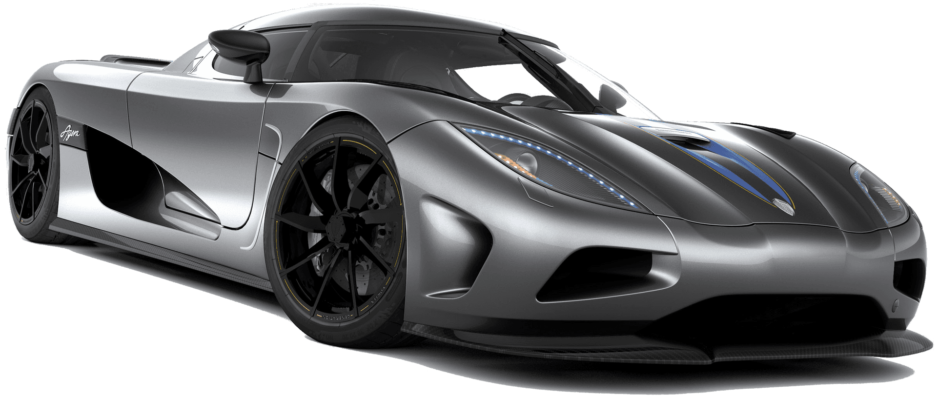 Sleek Supercar Profile View PNG Image