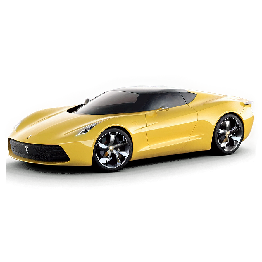 Sleek Yellow Car Model Png Cah PNG Image