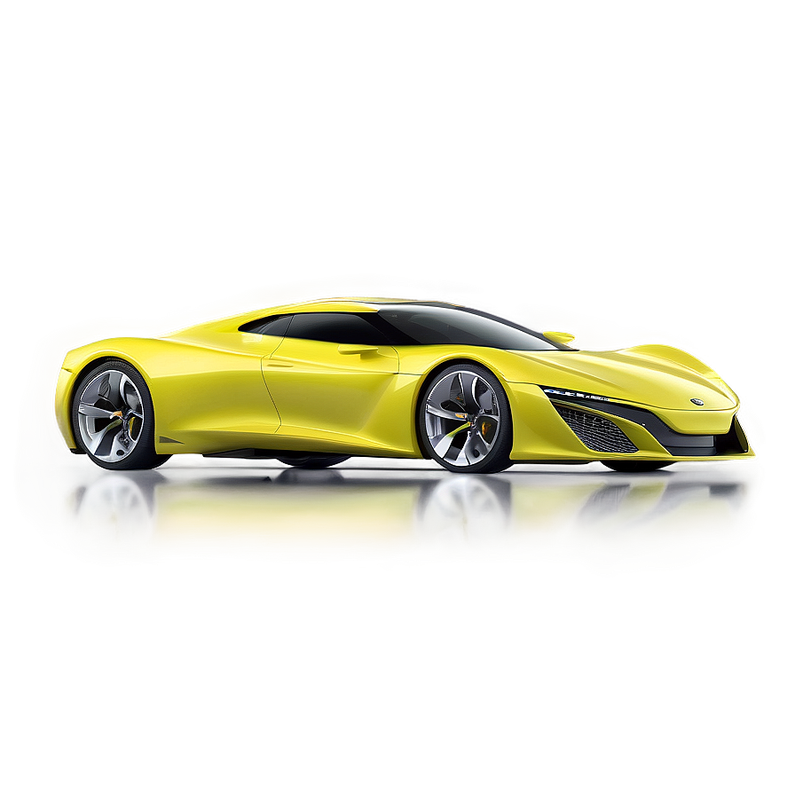 Sleek Yellow Car Model Png Erw74 PNG Image