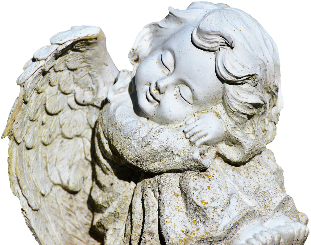 Sleeping Cherub Sculpture PNG Image