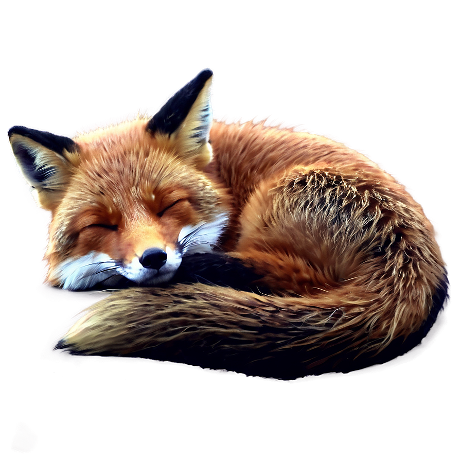 Sleeping Fox Art Png Bys PNG Image