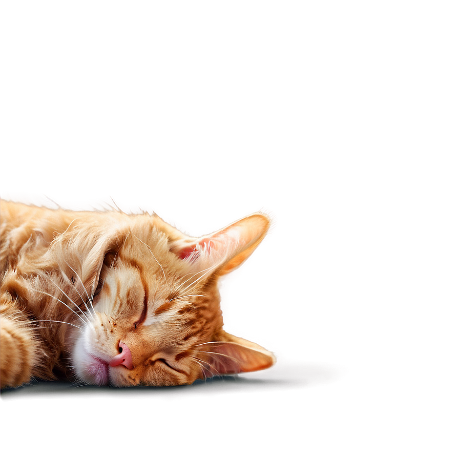 Sleeping Ginger Cat Png 05232024 PNG Image