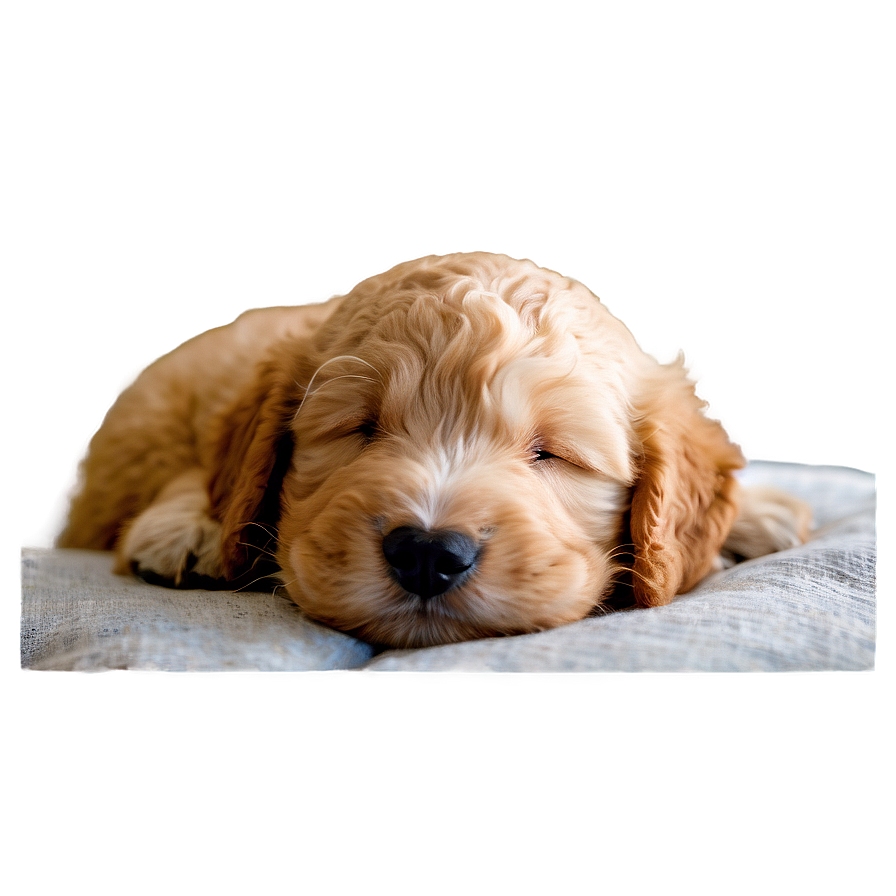 Sleeping Goldendoodle Puppy Png Vev PNG Image