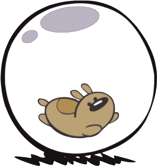 Sleeping Hamster Cartoon Bubble PNG Image