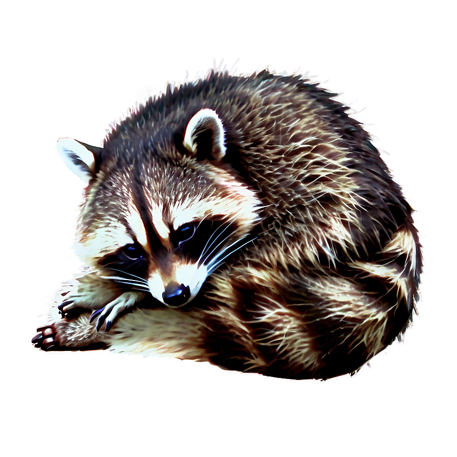 Sleeping Raccoon Png Gkr80 PNG Image