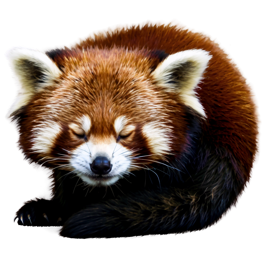 Sleeping Red Panda Png Dwx PNG Image