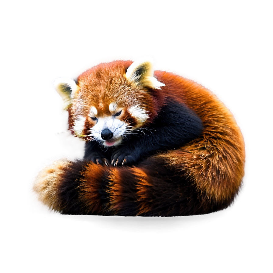 Sleeping Red Panda Png Mkl35 PNG Image