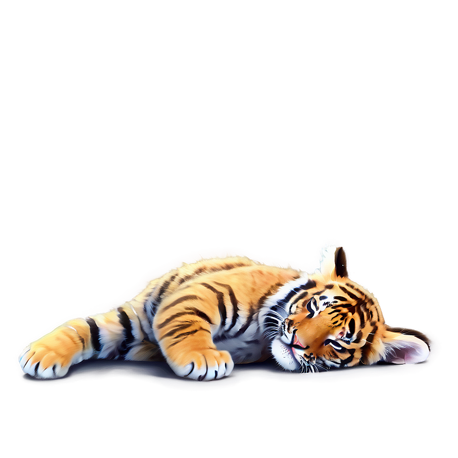 Sleeping Tiger Cub Png 05232024 PNG Image