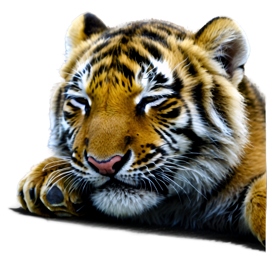 Sleeping Tiger Cub Png 05232024 PNG Image