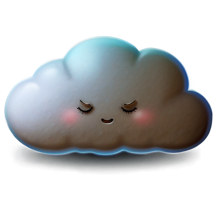 Sleepy Cloud Emoji Png Pxj PNG Image