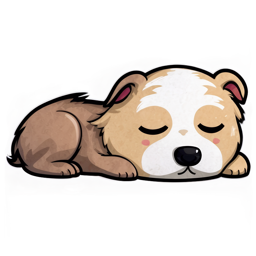 Sleepy Kawaii Dog Png 6 PNG Image