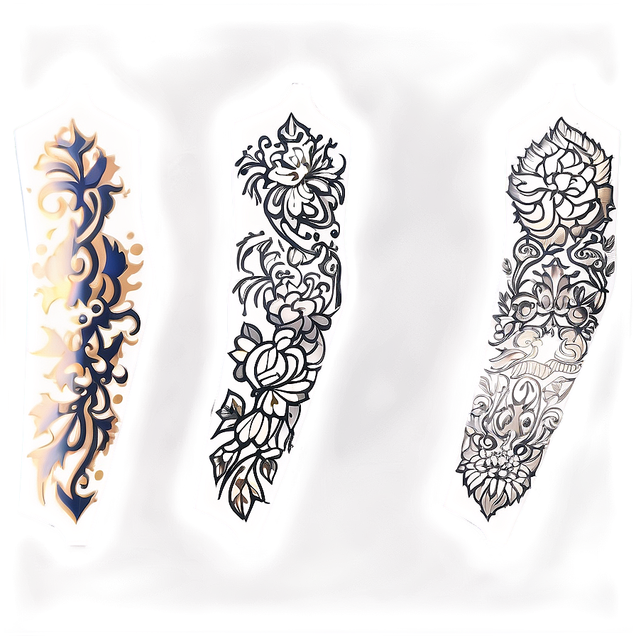 Sleeve Tattoo Stencils Png Dtj PNG Image