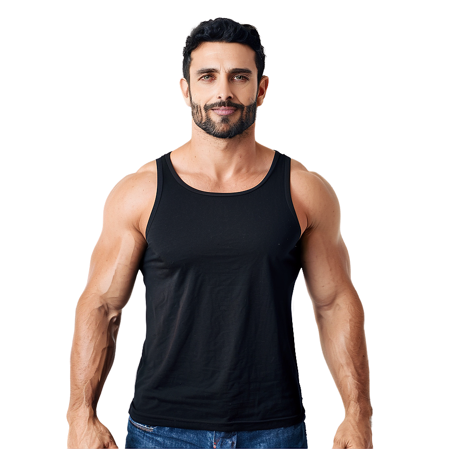 Sleeveless Black Tank Top Png Uws27 PNG Image