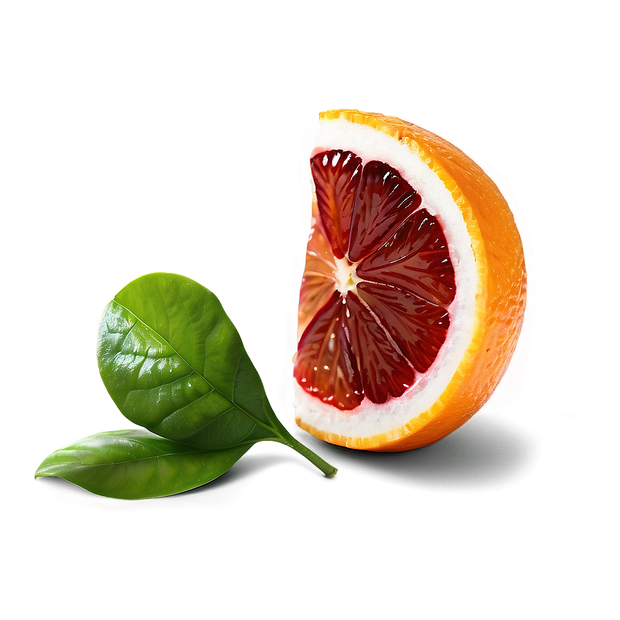 Sliced Blood Orange Side View Png Onu PNG Image