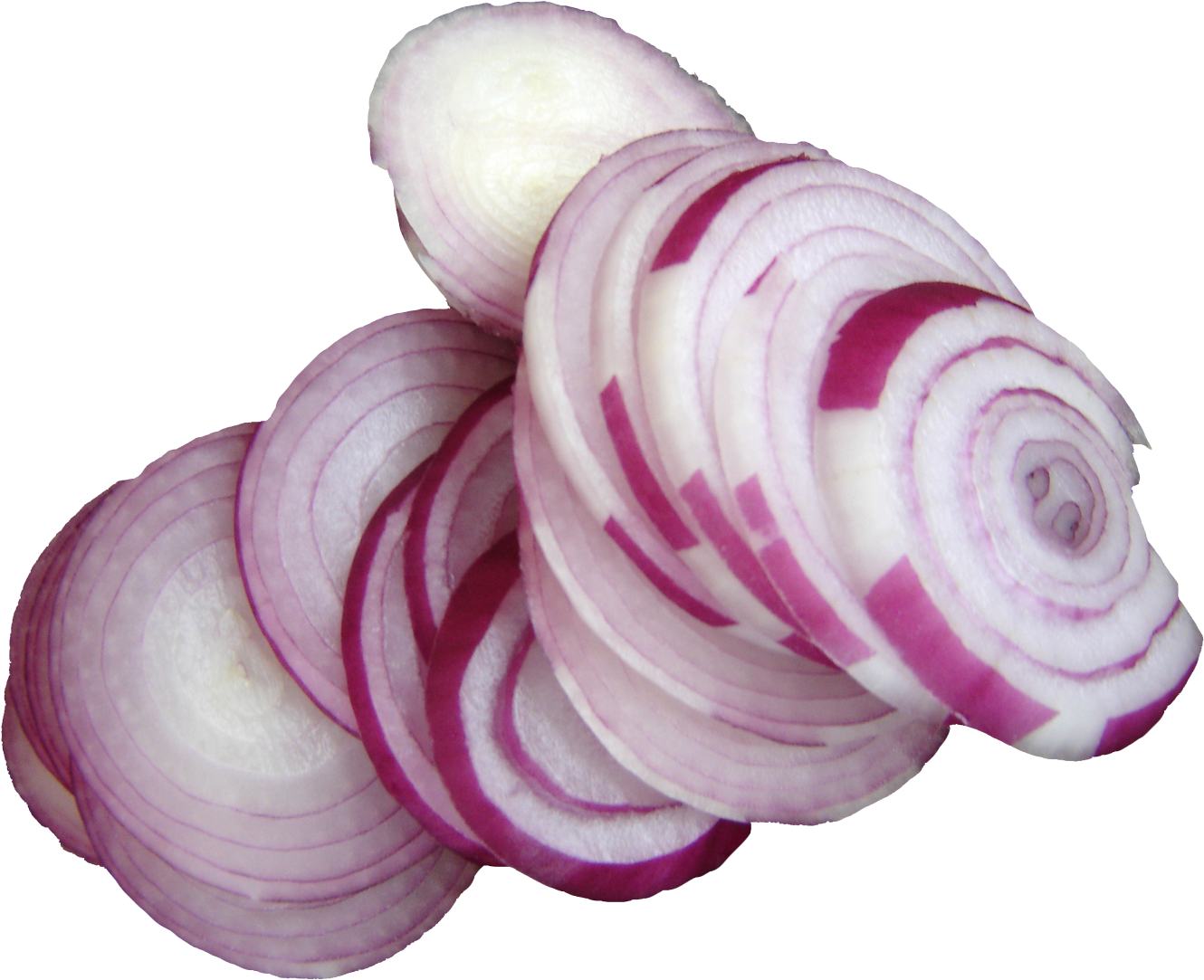 Sliced Red Onion Transparent Background PNG Image