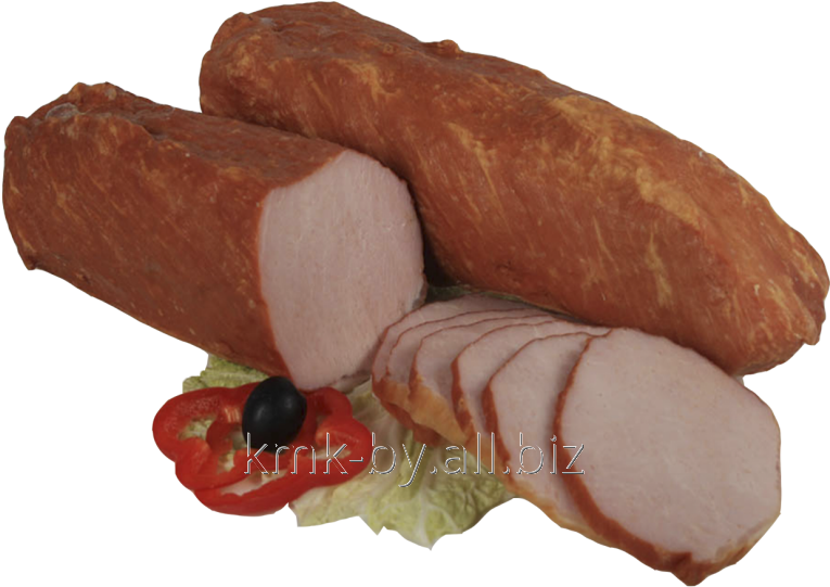 Sliced Smoked Sausage Display PNG Image