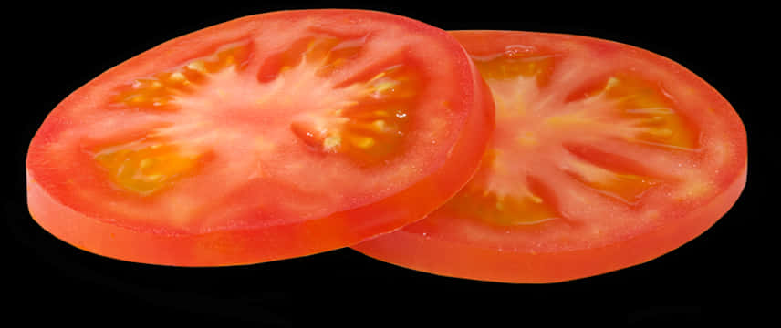 Sliced Tomatoon Black Background PNG Image