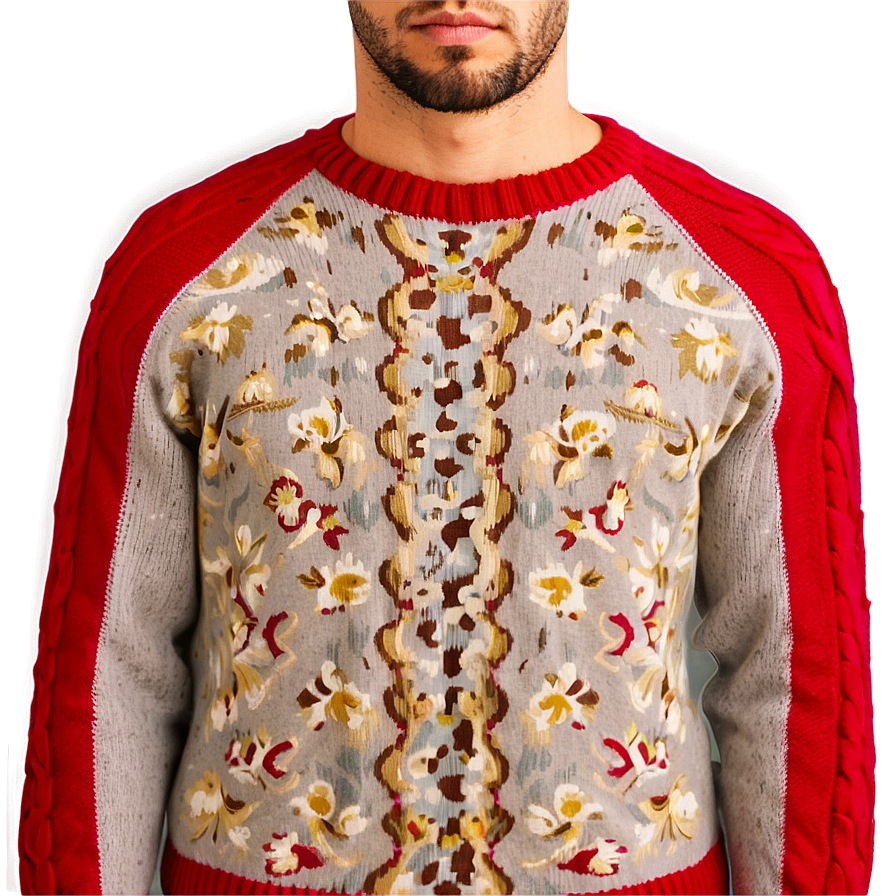 Slim Fit Red Sweater Png 06292024 PNG Image