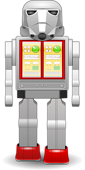 Slot Machine Chest Robot PNG Image