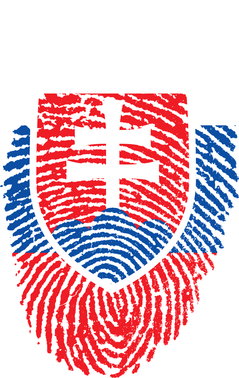 Slovakia Fingerprint Flag Art PNG Image