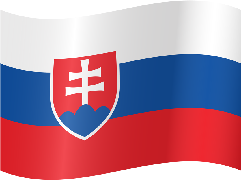 Slovakia National Flag Waving PNG Image