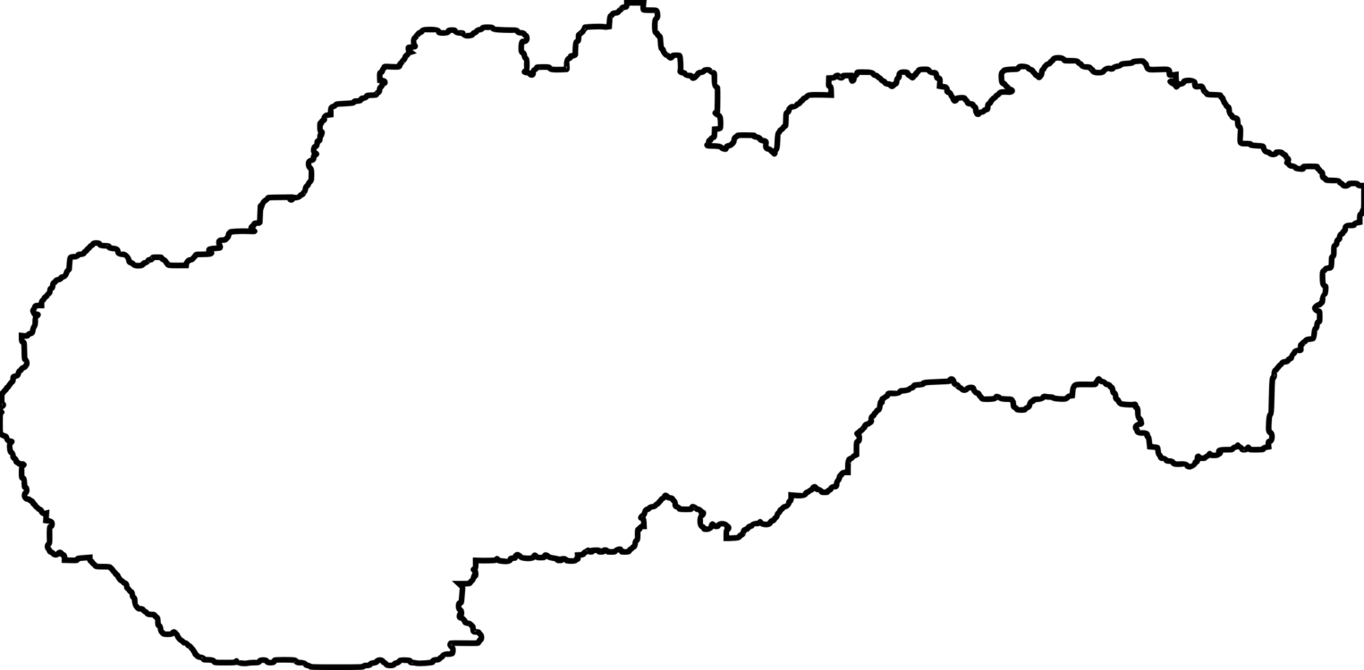 Slovakia Outline Map PNG Image