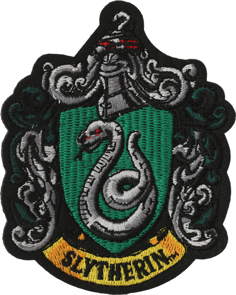 Slytherin House Crest Embroidery PNG Image