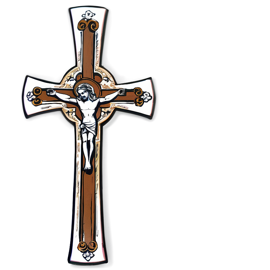 Small Catholic Cross Detail Png Bqk71 PNG Image