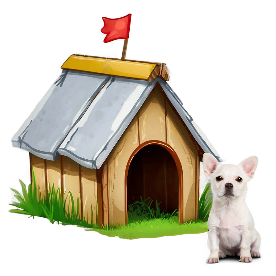 Small Dog In Doghouse Png Blp42 PNG Image