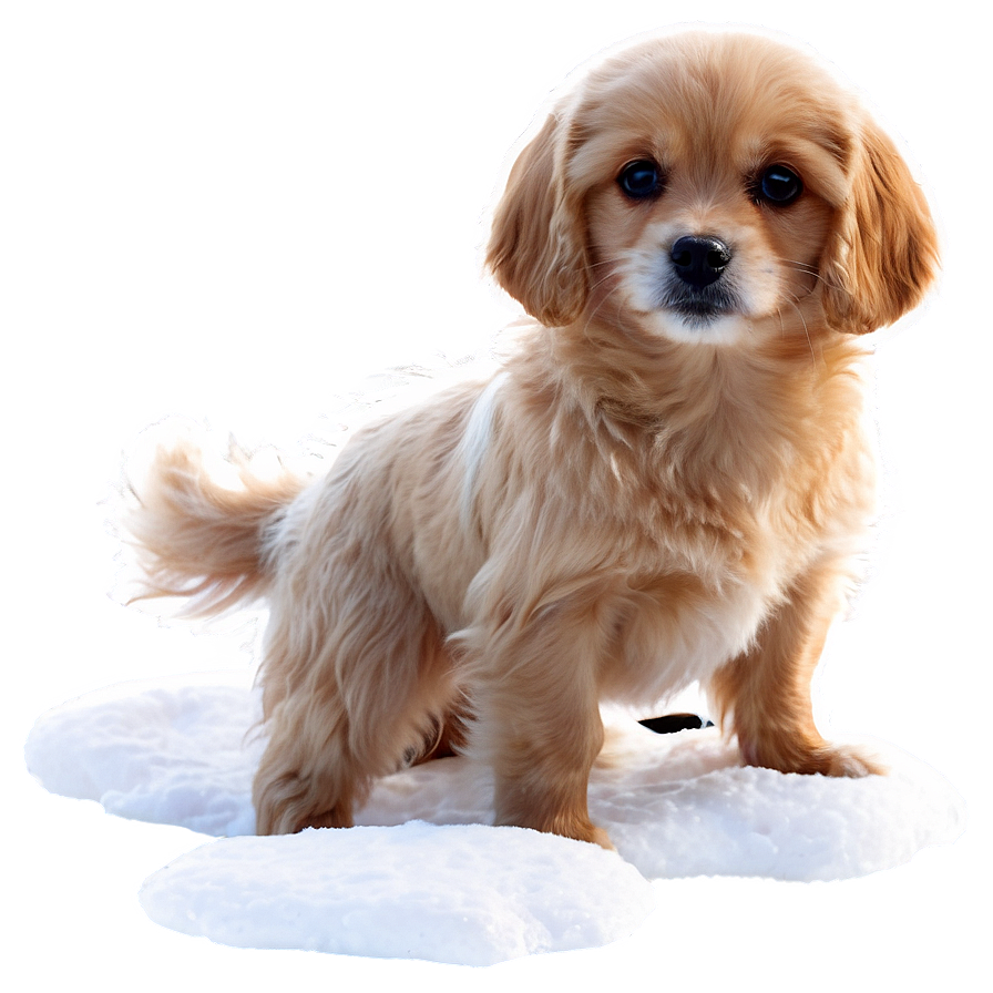 Small Dog In Snow Png Lvg PNG Image