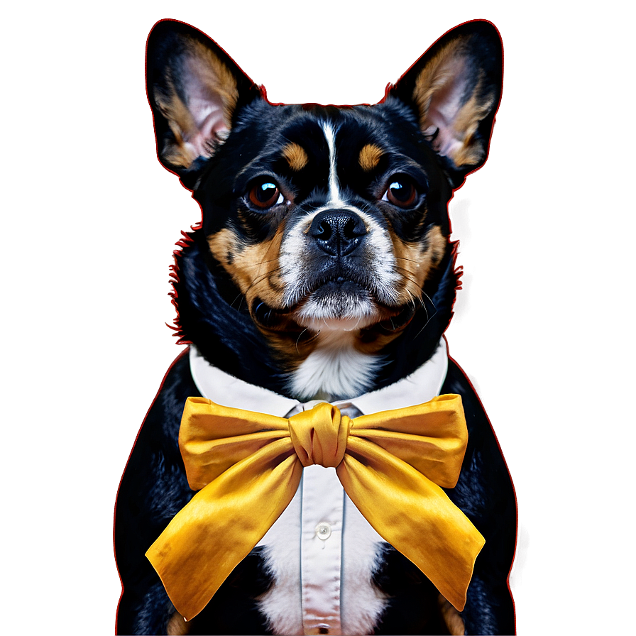 Small Dog With Bow Tie Png 06252024 PNG Image