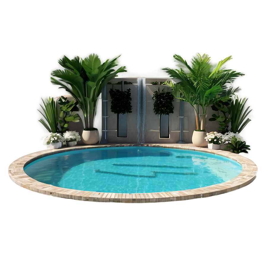 Small Garden Swimming Pool Png Qsq54 PNG Image