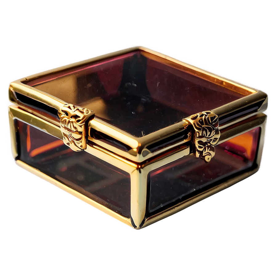 Small Glass Trinket Box Png 7 PNG Image