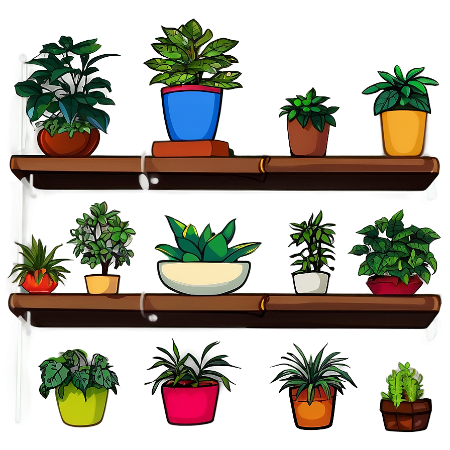 Small Plant On Bookshelf Png Hcm19 PNG Image